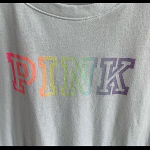PINK Tunic Tee with Rainbow Logo